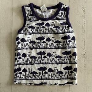Kate Quinn Dark Purple and White Mushroom Mushies Modal Tank 18-24 Months GUC